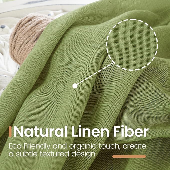 BGment 54 Inch Length Green Curtains - Image 3