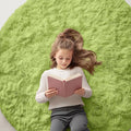 OLANLY Grass Green Round Rugs for Bedroom by OLANLY