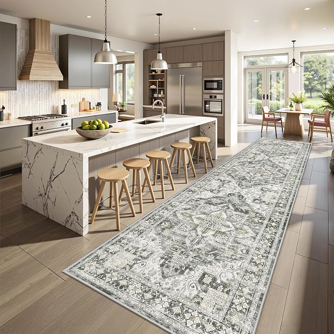 Kitchen Runner Rug Non Slip Washable 2.5x10, Soft Ultra-Thin Entryway Rug - Image 4