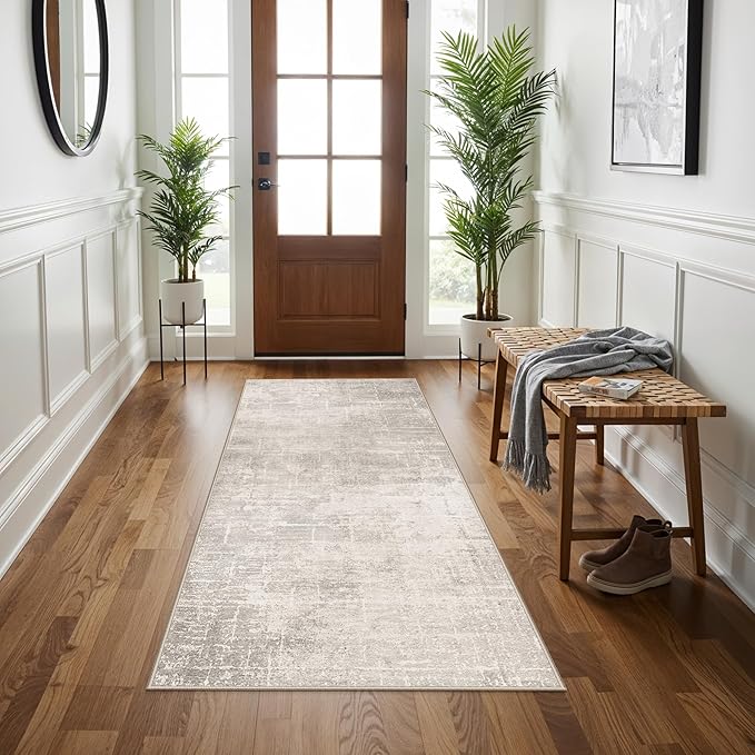 Washable 3x5 Kitchen Area Rug: Non-Slip Abstract Water-Resistant Entryway - Image 4