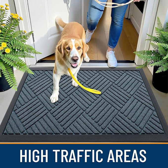 OLANLY Front Door Mat Outside Entrance 47x23, Waterproof Heavy-Duty Doormat | - Image 6