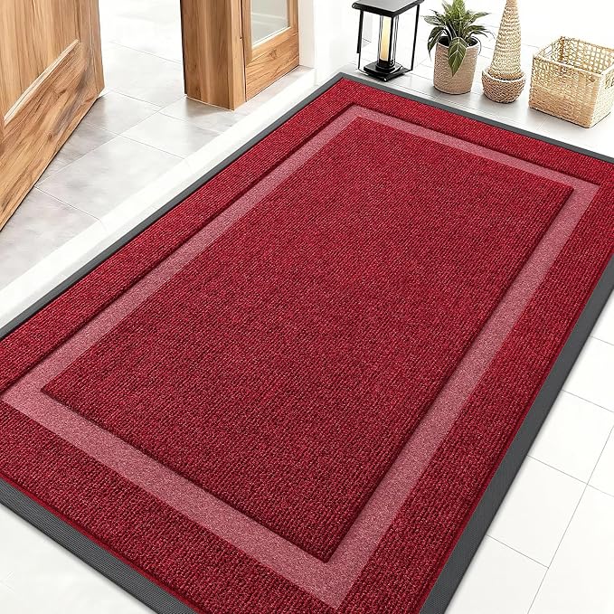 OLANLY Front Door Mat Indoor Outdoor Entrance, Waterproof All-Season, by OLANLY
