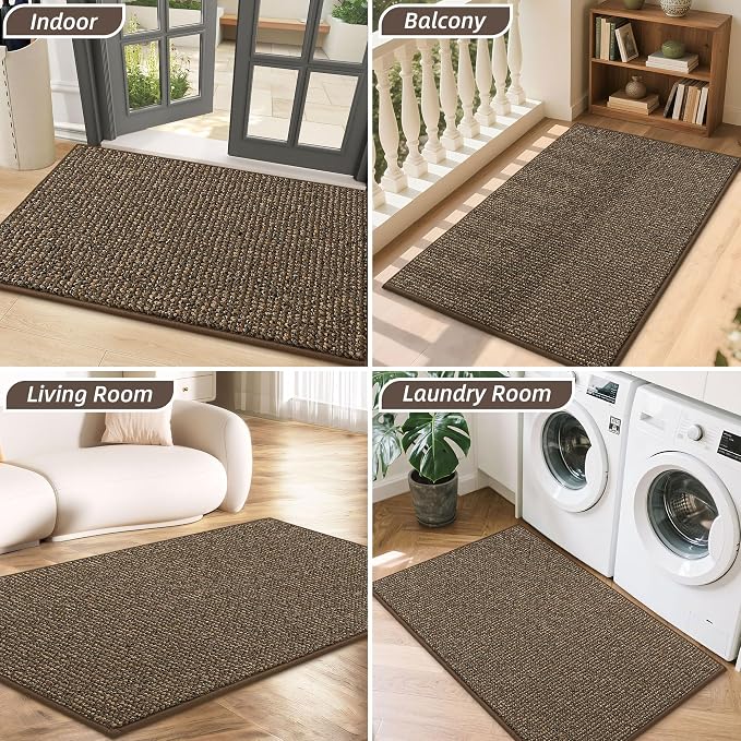 BEQHAUSE Dirt Trapper Door Mat 17" x 30", Non-Slip Doormats, Dirt Resist and - Image 8