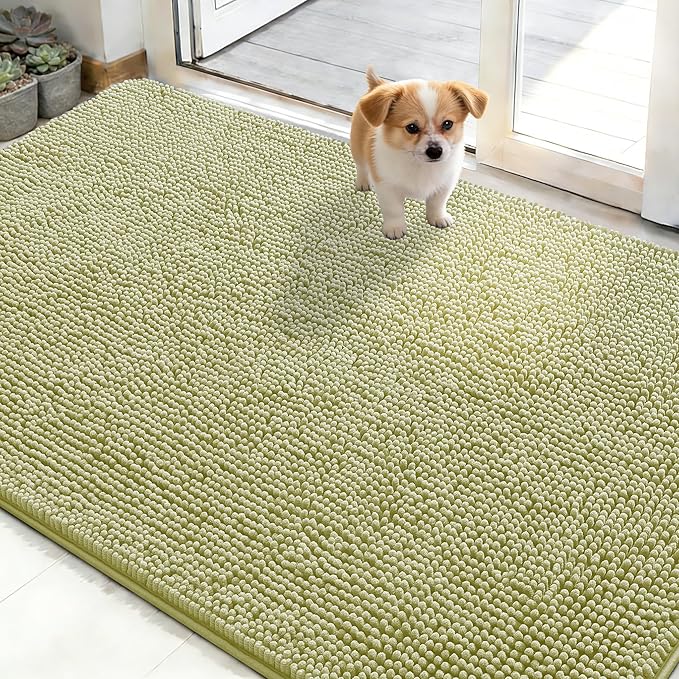 OLANLY Dog Door Mat for Muddy Paws 50x30, Absorbs Moisture and Dirt, Absorbent by OLANLY