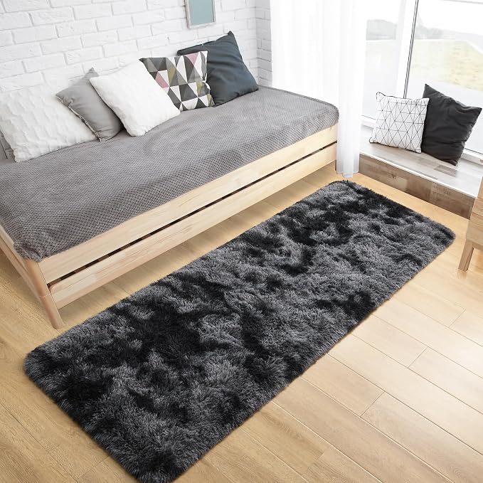 Tepook Fluffy Runner Rugs for Bedroom Aesthetic 2x6 Feet, Shag Soft Bedside Rug - Image 4