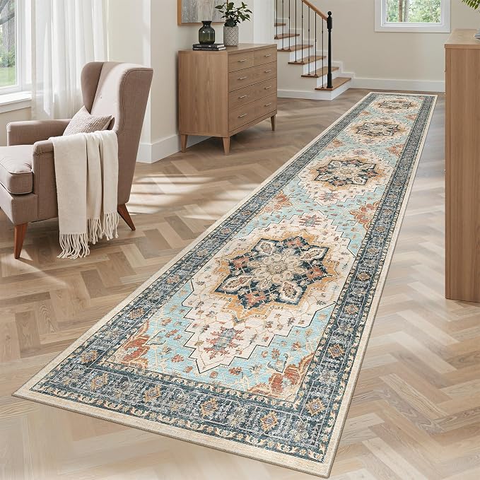 Madane Runner Rugs for Hallway 2x10 Long Washable Non-Slip Hallway Runner Rug - Image 2
