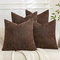 Set of 4 Soft Textured Decorative Throw Pillow Covers 24x24 Inch Cozy Farmhouse by Cozoomy