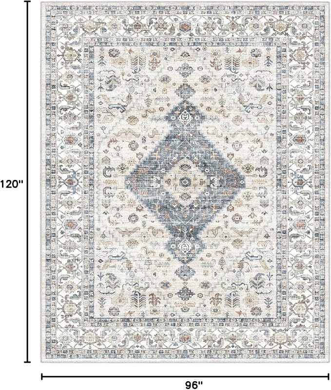 Washable Vintage Area Rug 8x10 - Image 2