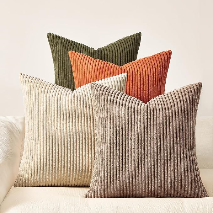 Topfinel Fall Home Decor Rust OliveGreen Throw Pillow Covers 22x22 Inch Set of by Topfinel