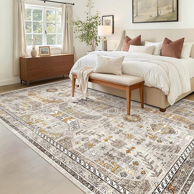 Madane 5x7 Area Rugs for Living Room, Stain Resistant Washable Rugs, Non-Slip - Image 2