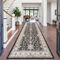 4x12 ft Wide Hallway Rug: Non-Slip Washable Vintage Long Carpet Runner by TOPRUUG