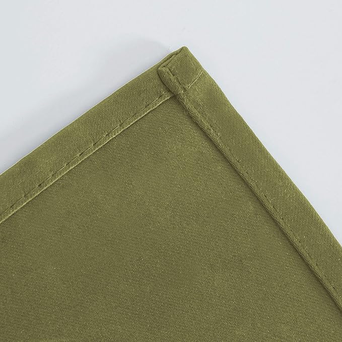 LEMOMO Blackout Curtains 66 x 95 inch/Olive Green Curtains Set of 2 - Image 8
