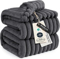 Bedsure GentleSoft Grey Fleece Queen Blanket by BEDSURE