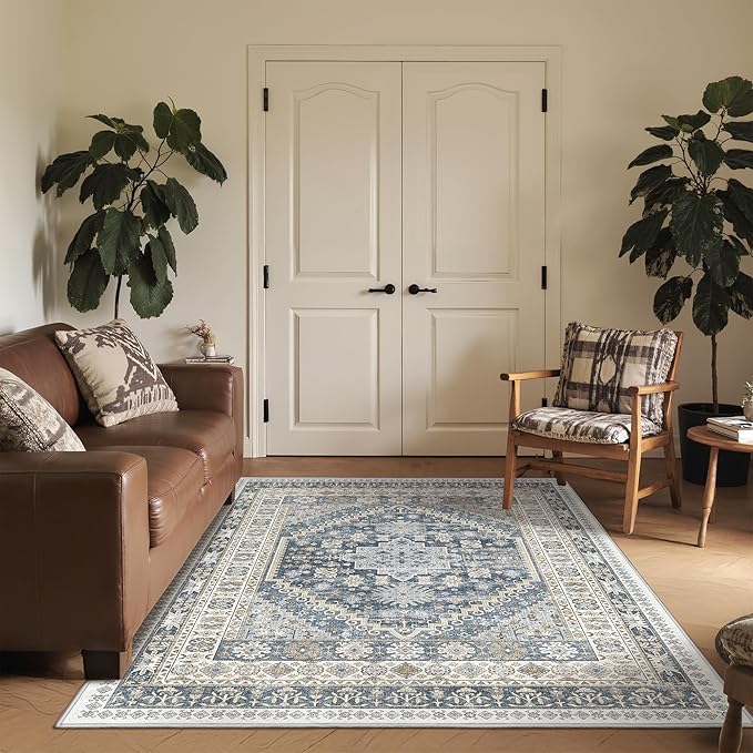 3x5 Washable Area Rug for Entryway, Kitchen Rugs Non Slip for Dining Room - Image 3