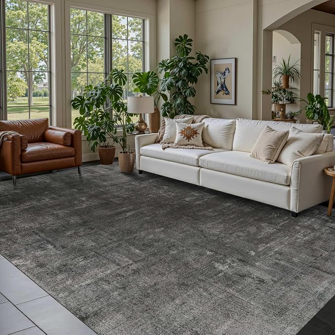 Latte&Fog 6x9 Area Rugs for Living Room Bedroom, Boho Non Slip Low Pile Carpet by LatteFog