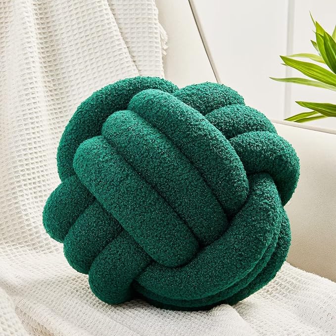 Uvvyui Knot Pillow Ball, Soft Home Decorative Pillows, Round Throw Pillow by Uvvyui