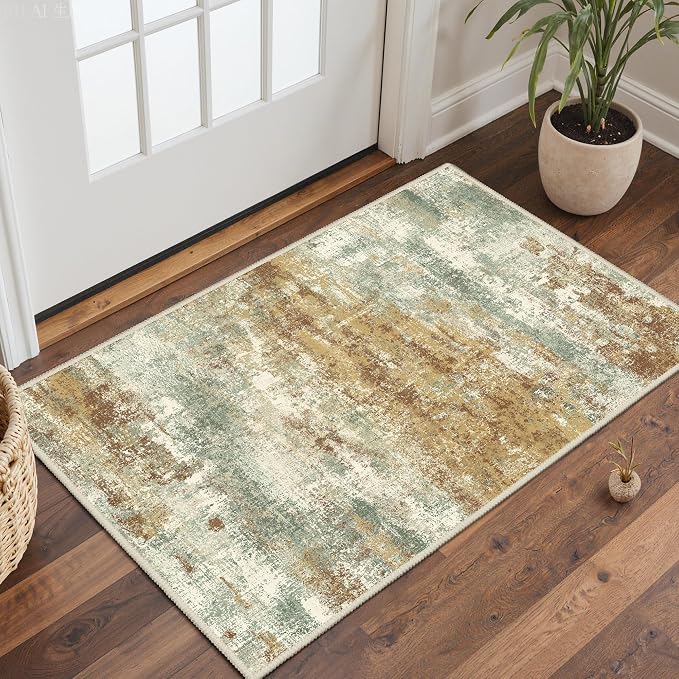 2x3 Rugs for Entryway Entrance Kitchen Bathroom, Machine Washable Modern - Image 3