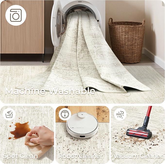 2x6 Runner Rug Non Slip, Washable Hallway Runner Rug, Nursery Room, Soft Runner - Image 8