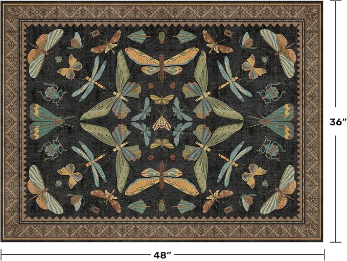 Hazo Haus Black Front Door Mat Indoor Entrance Non Slip Washable - Image 2