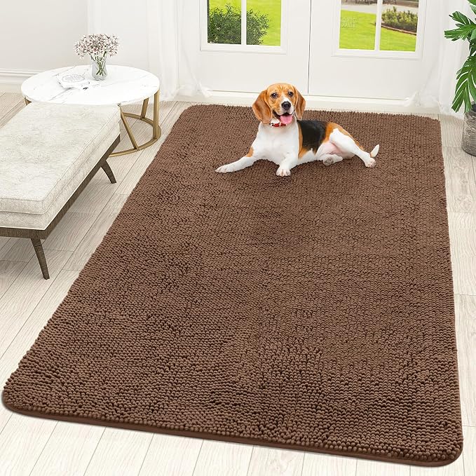 OLANLY Dog Door Mat for Muddy Paws 70x46, Absorbs Moisture and Dirt, Absorbent by OLANLY