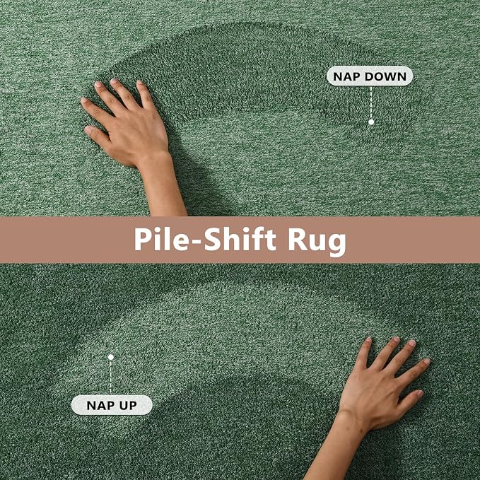 FinRèc 5x7 Washable Area Rugs for Bedroom Living Room, Low Pile Thin Rug Solid - Image 8