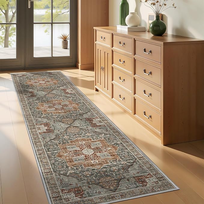 Kitchen Runner Rug Non Slip Washable 2.5x8, Soft Low Pile Entryway Rug Runners - Image 5