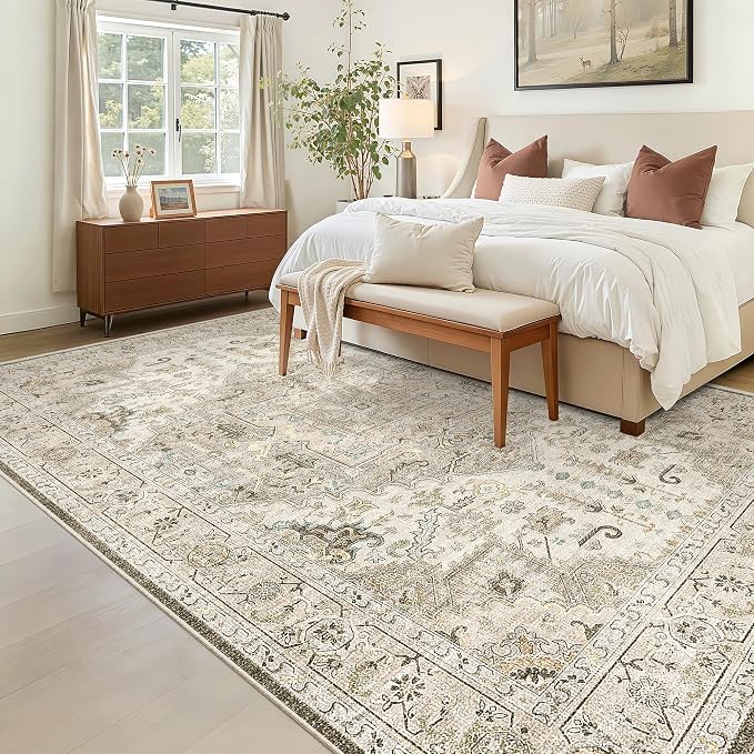 Madane 5x7 Area Rugs for Living Room, Stain Resistant Washable Rugs, Non-Slip - Image 3