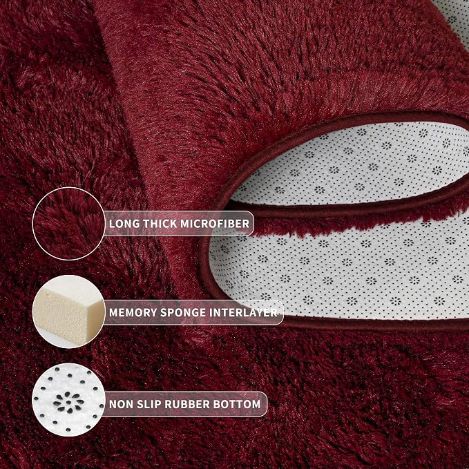 Tepook Soft Fluffy Rugs for Bedroom, 4x6 Area Rug for Living Room, Modern - Image 5