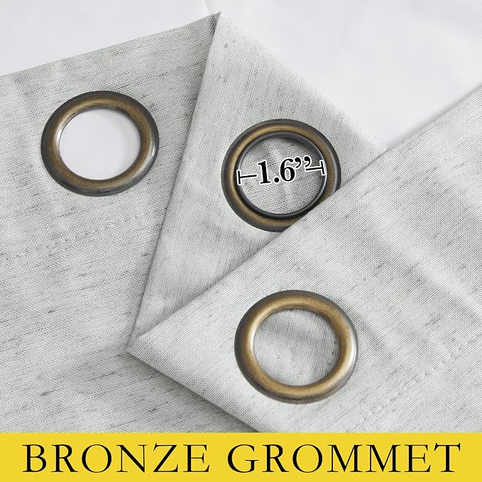 NICETOWN Grey Noise and Lights Block Out Curtains, 2 Panels, 34-inch W by - Image 6