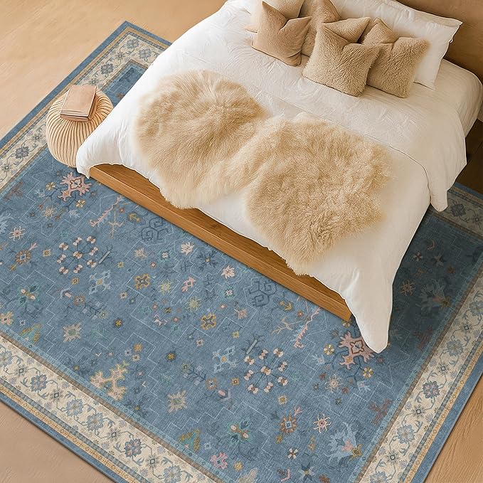 Hazo Haus Blue Big Rugs for Living Room - Image 6