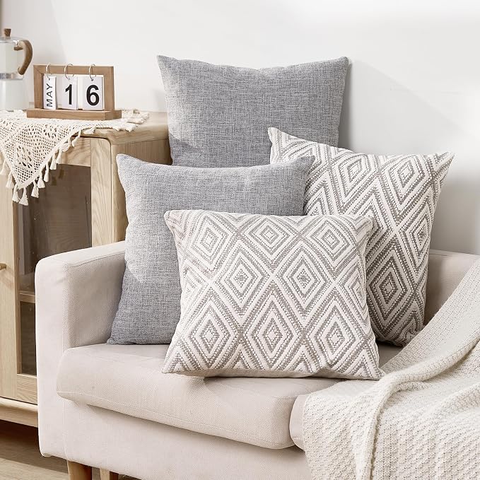 HPUK Decorative Throw Pillow Covers Set of 4 Couch Pillows Accent Cushion Cover - Image 5