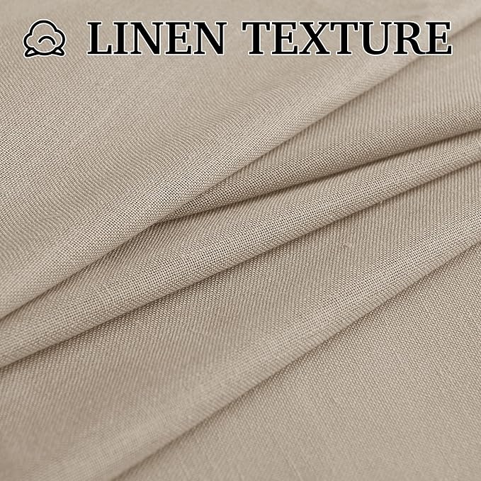 RYB HOME Linen Sheer Curtains 120 inches Long, Room Divider Curtains - Image 6