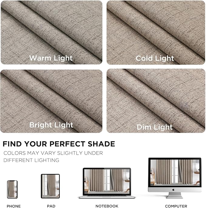 Joydeco 100% Blackout Curtains for Bedroom - Image 9