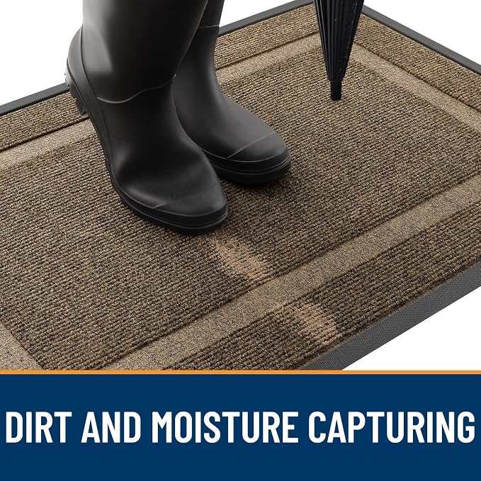 OLANLY Front Door Mat Outside 47x32, All-Season Heavy-Duty Rubber Doormat | - Image 5