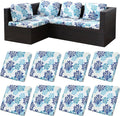 8Pcs Stretch Patio Cushion Covers, Outdoor Couch Covers Replacement, Outdoor by BIETYONE