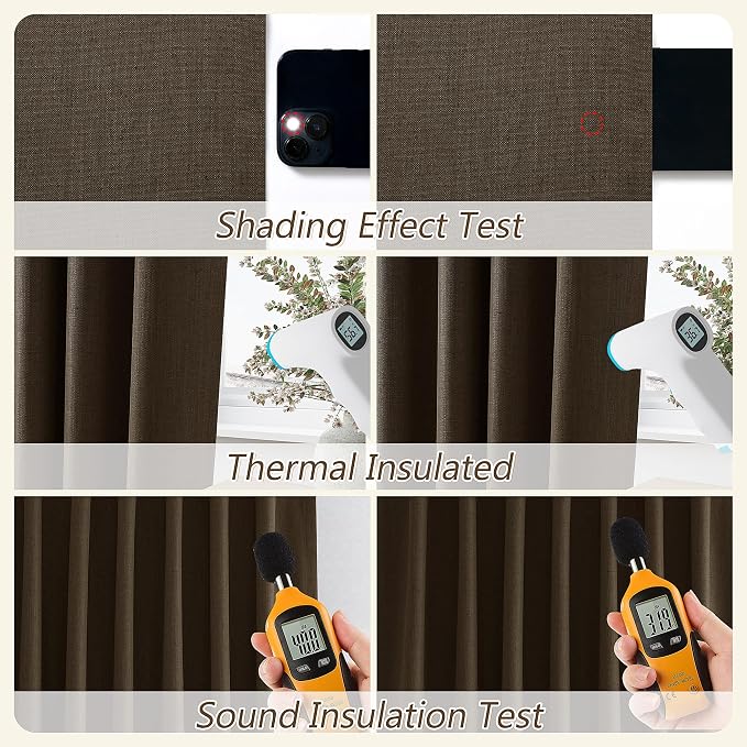 Guken 100% Blackout Curtains 120 Inch Length 2 Panels Set - Image 5