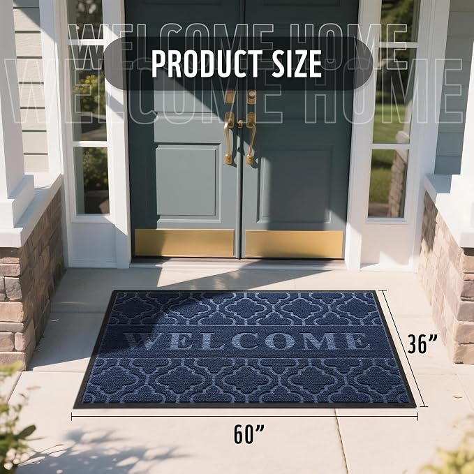 Yimobra Welcome Mat Outdoor Indoor, All-Season Waterproof Front Door Mat - Image 2