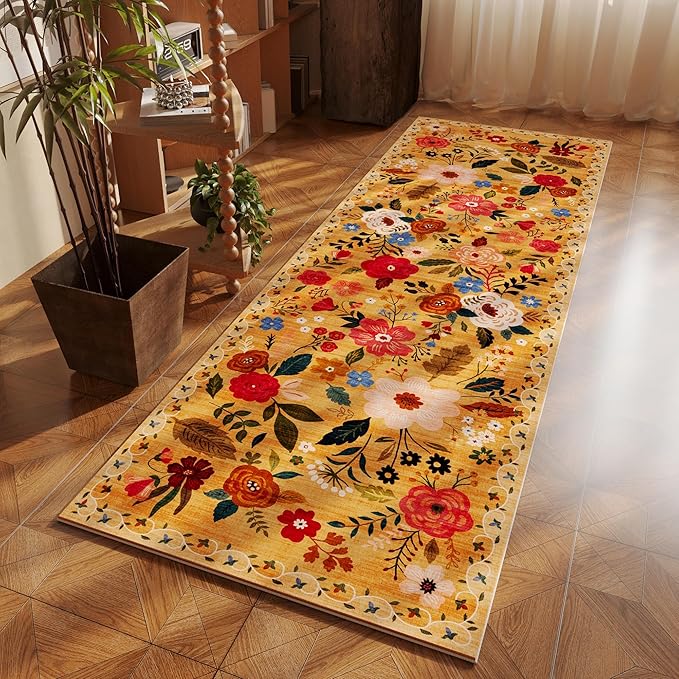 Rugcomf Runner Rug for Hallways Kitchen Rug Non Slip 2'6''x8' Washable Runner - Image 6