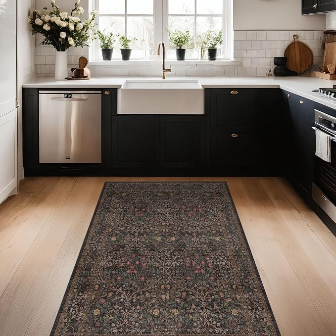Boho Dark Brown 3x5 Large Entryway Rug - Image 3