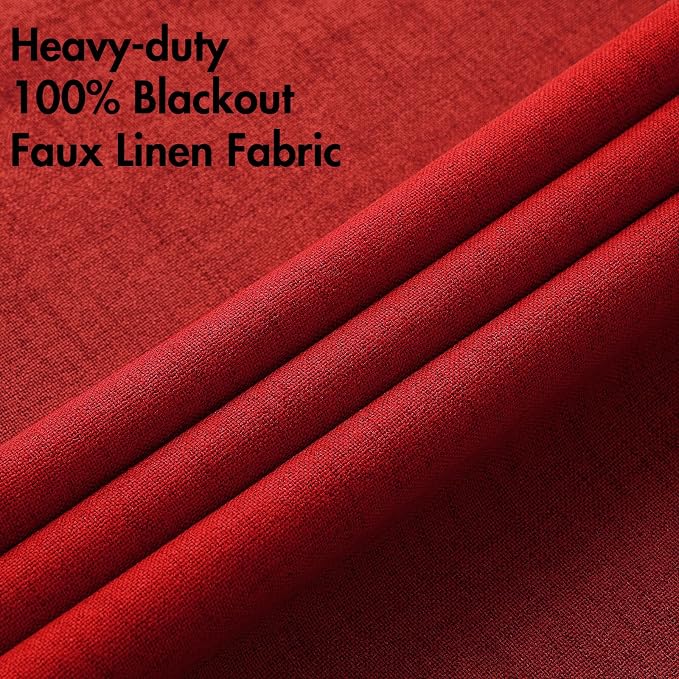 MIULEE 100% Blackout Linen Curtains - Image 5