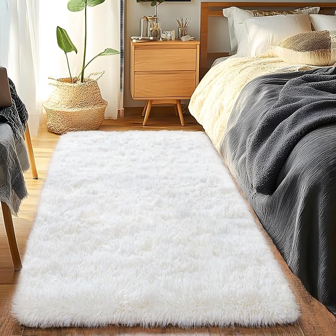 Runner Rugs for Bedroom 2x6 Rug Runners for Hallways Non Slip Soft Shag Bedside - Image 3