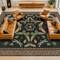 Hazo Haus Large Black Rug for Living Room by HazoHaus