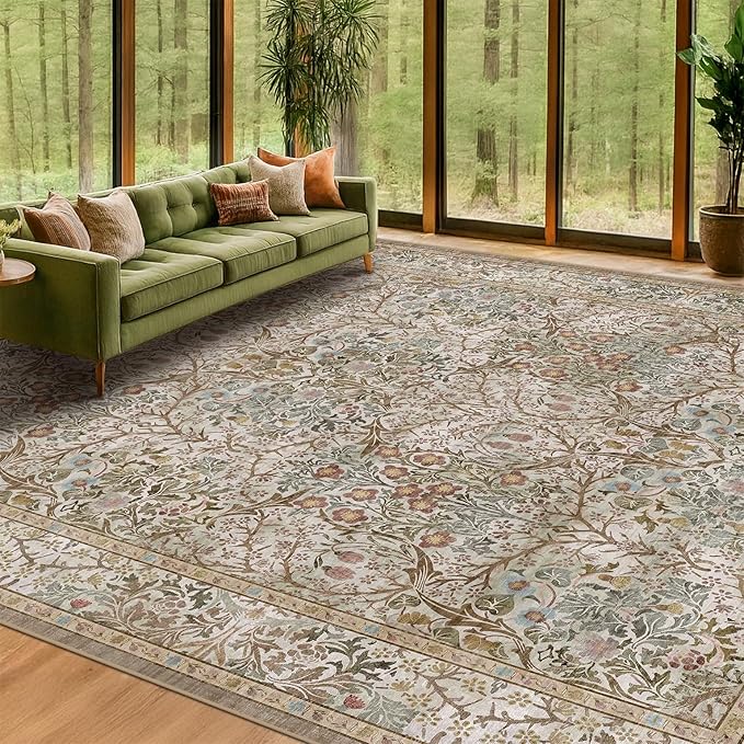 Washable 9x12 Living Room Rug by HazoHaus