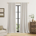 Guken Light Beige 100% Blackout Curtains 84 Inch Long 2 Panels Set by Guken