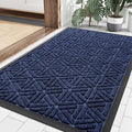 Smiry Front Door Mat Outside Entrance, Heavy Duty Sturdy Natural Rubber Doormat by Smiry