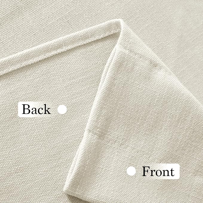RYB HOME Short Kitchen Valances Thick Faux Linen Blended 2 Panels, Privacy - Image 3