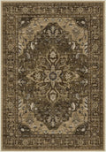Area Rugs Round 6ft Washable Non-Slip, Floral Vintage Distress Print Pattern by RELEANY