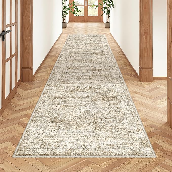 2x7 Runner Rug Non Slip, Thin Entryway Washable Rug by Restydon