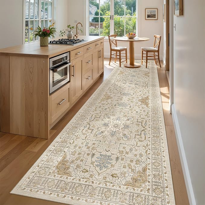 Madane 3x12 Hallway Runner Rug, Non Slip Washable 12ft Runner - Image 2