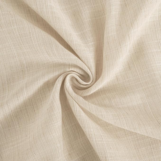 BGment Natural Tan Linen Curtains 80 Inches Long - Image 8